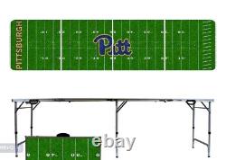 Pitt Panthers 8' Football Field Portable Folding Tailgate Table Drinking Game