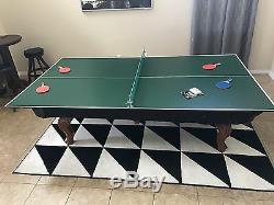 Pool Table (total Package) 8 X 4 Slate Billiard Table With Table Tennis Topper