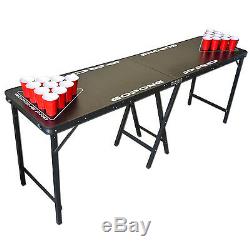 Portable Beer Pong Indoor Outdoor Party Drinking Game Table 8FT Pro Grade Series