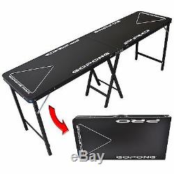 Portable Beer Pong Indoor Outdoor Party Drinking Game Table 8FT Pro Grade Series
