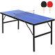 Portable Foldable Tennis Pong Table With 2 Paddles 2 Balls Indoor Outdoor Play
