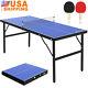 Portable Indoor Outdoor Tennis Table Foldable Ping Pong Table 2 Paddles 2 Balls