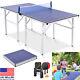 Portable Ping Pong Table Complete Set With Net, 2 Rackets, 3 Table Tennis Balls