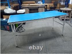 Portable Ping Pong Table, Foldable Tennis Table with Net, Blue, 60x26x27.5 Inch