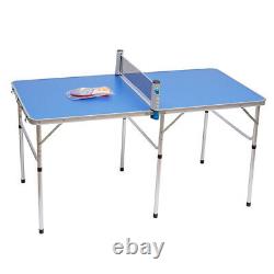 Portable Table Tennis Table Foldable Ping Pong Table + 2 Paddles And 3 Balls