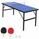 Portable Table Tennis Table, Mid-size Ping Pong Table For Indoor Outdoor