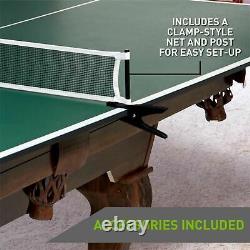 Pre-assembled Table Tennis Top with Premium Clamp Style Net Post Official Size