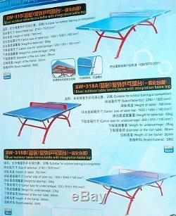 Pretty, 318B unique quality outdoor table tennis ping pong table, pick up or ship