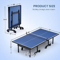 Professional Folding Table Tennis Table Ping Pong With 8 Wheels Net Table Tennis