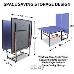 Professional Outdoor Table Tennis Tables-8ft Mid-Size Portable Ping Pong Table