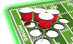 Professional beer pong table with optional cup holes, LED lights