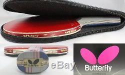 Racket Table Tennis Ping Pong Paddles Butterfly Bat Handle and Pro Case Holder