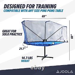 Rolling Table Tennis Ball Catch Net Foldable Ping Pong Practice Net with Wheel