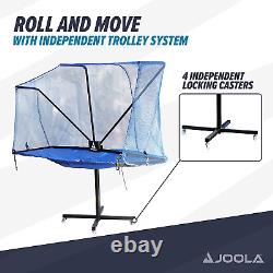 Rolling Table Tennis Ball Catch Net Foldable Ping Pong Practice Net with Wheel
