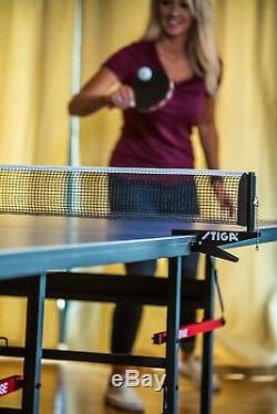 STIGA Advantage Indoor Table Tennis Table Ping Pong Blue Silkscreen Striping