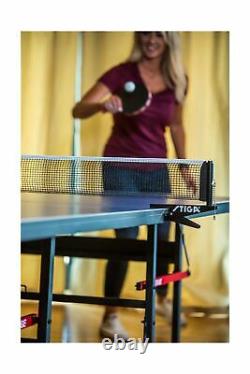 STIGA Tennis Table Lightweight Lockable Caster Removable Net Indoor Games T8580W