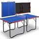 Serenelife 2 Pcs Foldable Table Tennis Table With Single Player Playback Mode-blue