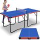 Serenelife Midsize Portable Ping Pong Table Set With Net, Clipper, Post 6' X 3