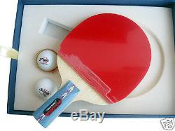 Short Handle Genuine DHS HURRICANE-I Tournament Table Tennis Racket Paddle Bat