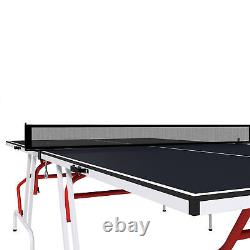 Soozier Full Size Ping Pong Table, Folding Table Tennis Table, Gray