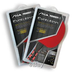 Stiga Set of 2 Evolution Premium Ping Pong Table Tennis Paddles