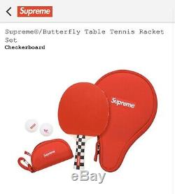 Supreme Butterfly Table Tennis Racket Set Ping Pong Checkerboard FW19