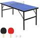 Table Portable Tennis Mid-size Pong Ping Foldable Net Set Indoor Outdoor Midsize