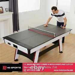 Table Tennis Conversion Top Mid-Size Portable Pre Assembled Game Room Sports
