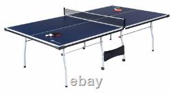Table Tennis Ping Pong Indoor Official Size 2 Balls And 2 Paddles Game Blue New