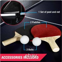 Table Tennis Ping Pong Racket Paddles Balls Set Indoor Home Office Official Size