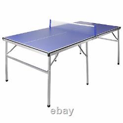 Table Tennis Ping Pong Table Indoor/Outdoor With Paddle Great for Small Spaces