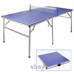 Table Tennis Ping Pong Table With Paddle Great for Small Spaces Indoor/Outdoor