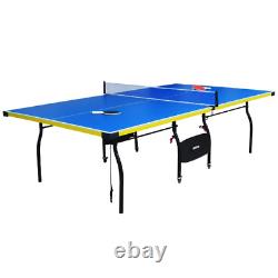 Table Tennis Pong Ping Size Indoor New Sports Game Net Casters Outdoor Top And