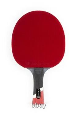 Table Tennis Racket Paddle Pro Carbon Ping Pong Tournament Play Sport Rubber Red