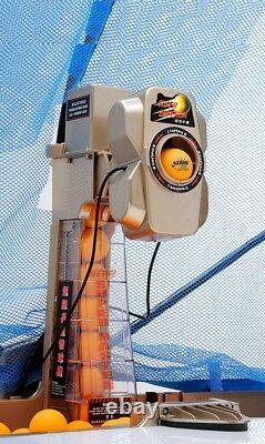 Table Tennis Robot Training Machine WithCatch Net&Wireless Remote 100 Balls Top V