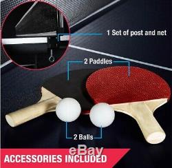 Table Tennis Sports Official Size Professional Fold Up Space Saving Paddle Balls