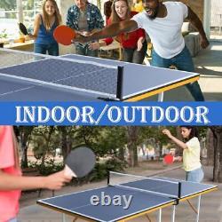 Table Tennis Table 6ft Mid-Size Table Tennis Game Set Indoor/Outdoor