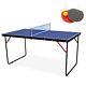 Table Tennis Table Foldable Portable Ping Pong Table Set With 2ping Pong Paddles