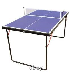 Table Tennis Table, Foldable & Portable Ping Pong Table Set with Net & 2 Paddles