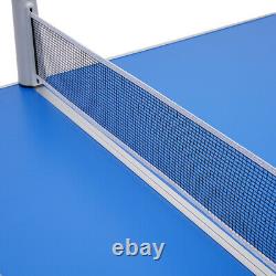 Tennis Table Indoor Outdoor Ping Pong Foldable Table +2 Rackets 3 Table Tennis