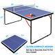 Tennis Table Midsize Foldable Portable Ping Pong Table Set With Net 2 Paddles