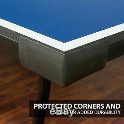 Tennis Table Outdoor Ping Pong Official Size Folding Table Play 4 Piece Gaming