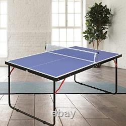 Tennis Table Ping Pong 100 Preassembled Foldable Portable Outdoor Indoor 4.5 Ft