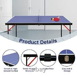 Tennis Table Ping Pong 100 Preassembled Foldable Portable Outdoor Indoor 4.5 Ft