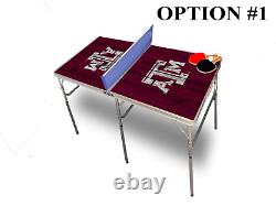 Texas A&M University Portable Table Tennis Ping Pong Folding Table withAccessorie