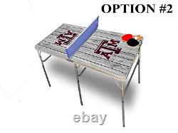 Texas A&M University Portable Table Tennis Ping Pong Folding Table withAccessorie