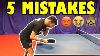 These 5 Mistakes Make You An Average Table Tennis Player