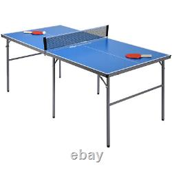 Topbuy Folding Mid-Size Kids Ping-Pong Tennis Table With 3 Ping-Pong Ball