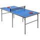 Topbuy Folding Mid-size Kids Ping-pong Tennis Table With 3 Ping-pong Ball