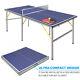 Us 6 Ft Mid-size Table Tennis Table Foldable & Portable Ping Pong Table Set